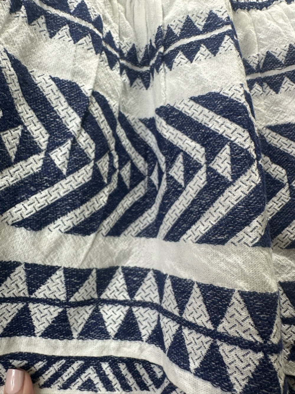 Blue Rain Navy and White Ruched FestivalMini Skirt Size M - Picture 3 of 5